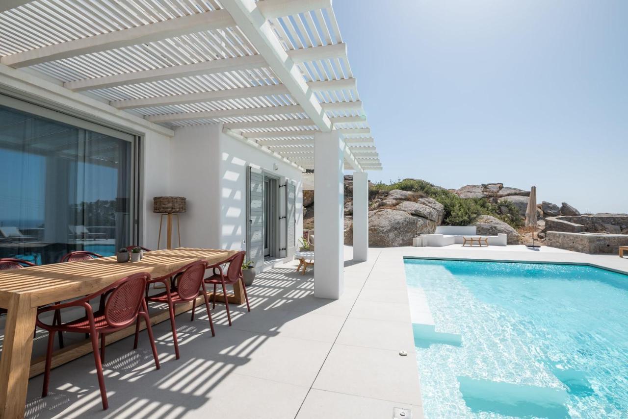 Villa Petra Mare Above Mykonos Town Private Pool エクステリア 写真